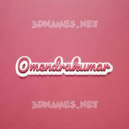 omendrakumar in Red Scribble style - 3D name wallpaper