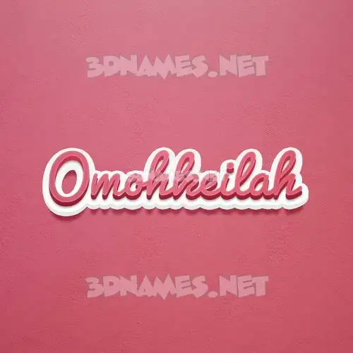 omohkeilah in Red Scribble style - 3D name wallpaper omohkeilah in Red Scribble style - 3D name wallpaper