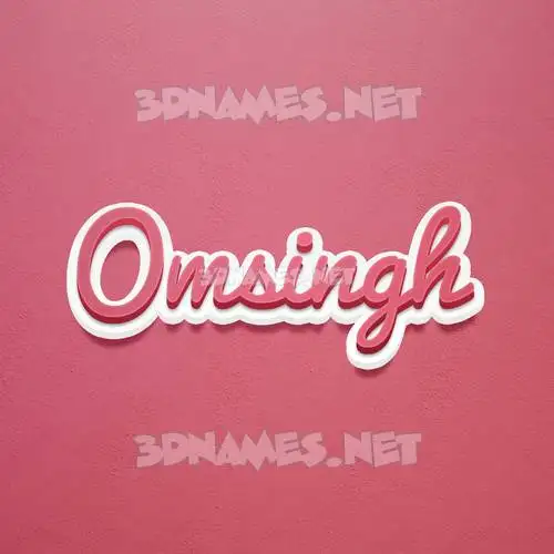 omsingh in Red Scribble style - 3D name wallpaper