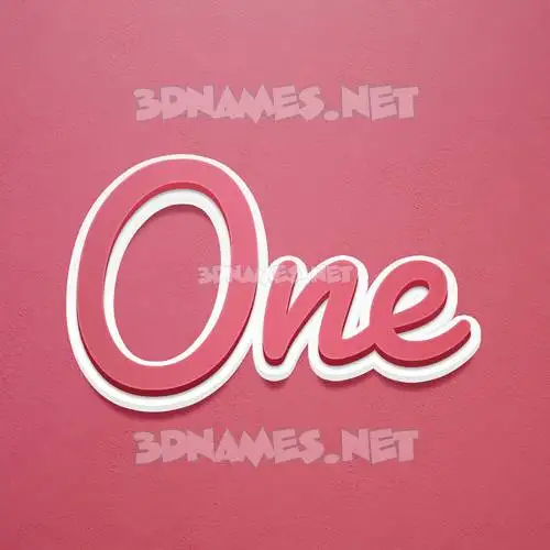 one in Red Scribble style - 3D name wallpaper one in Red Scribble style - 3D name wallpaper