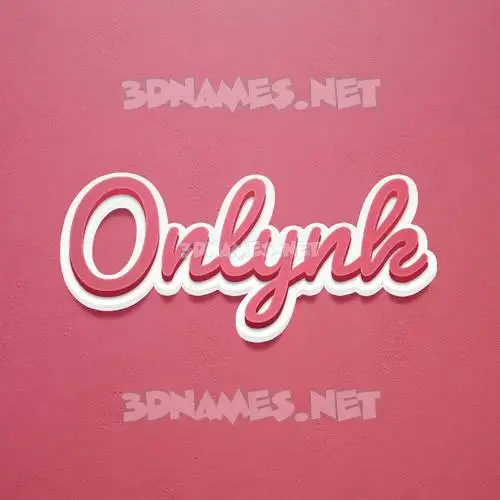 onlynk in Red Scribble style - 3D name wallpaper
