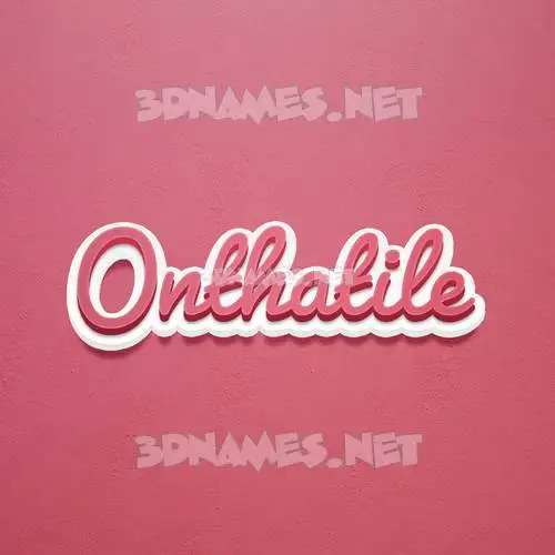 onthatile in Red Scribble style - 3D name wallpaper