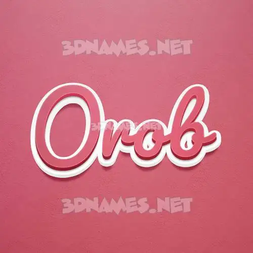 orob in Red Scribble style - 3D name wallpaper orob in Red Scribble style - 3D name wallpaper