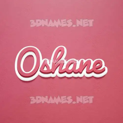 oshane in Red Scribble style - 3D name wallpaper