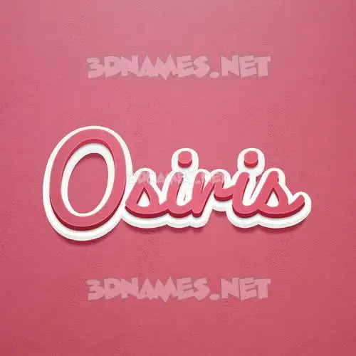 osiris in Red Scribble style - 3D name wallpaper
