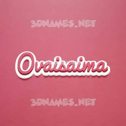 ovaisaima in Red Scribble style - 3D name wallpaper