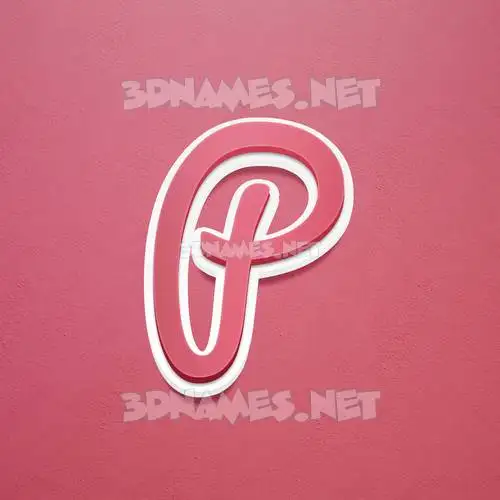 p in Red Scribble style - 3D name wallpaper p in Red Scribble style - 3D name wallpaper