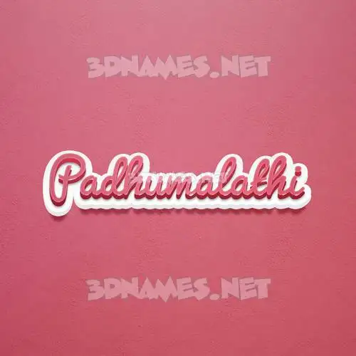 padhumalathi in Red Scribble style - 3D name wallpaper