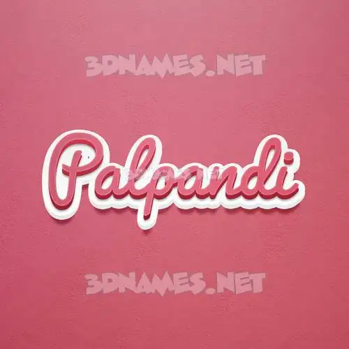 palpandi in Red Scribble style - 3D name wallpaper