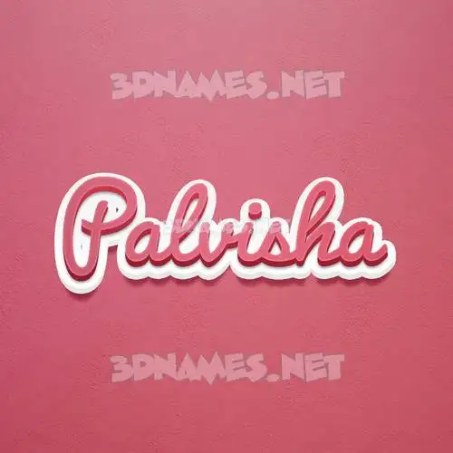 palvisha in Red Scribble style - 3D name wallpaper