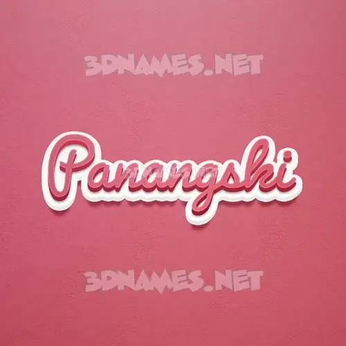 panangski in Red Scribble style - 3D name wallpaper