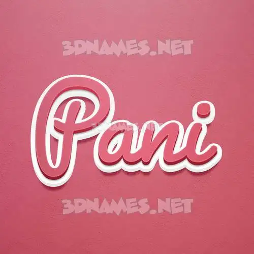 pani in Red Scribble style - 3D name wallpaper