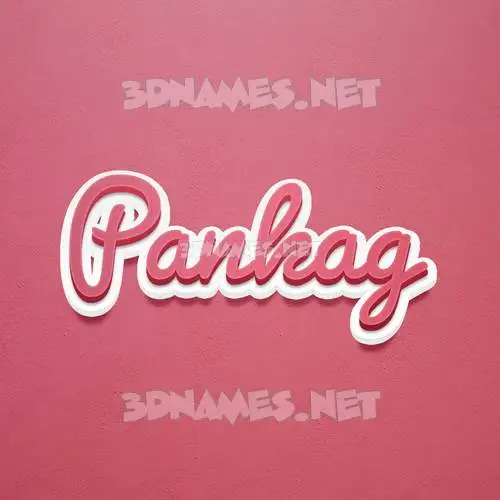pankag in Red Scribble style - 3D name wallpaper