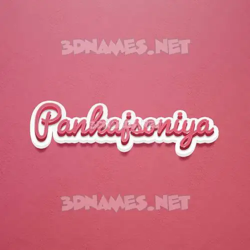 pankajsoniya in Red Scribble style - 3D name wallpaper
