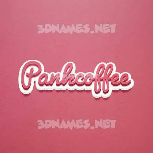 pankcoffee in Red Scribble style - 3D name wallpaper