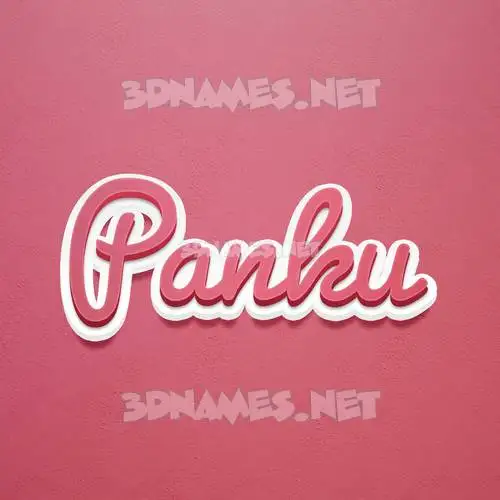 panku in Red Scribble style - 3D name wallpaper