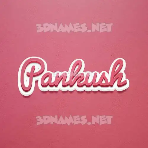 pankush in Red Scribble style - 3D name wallpaper