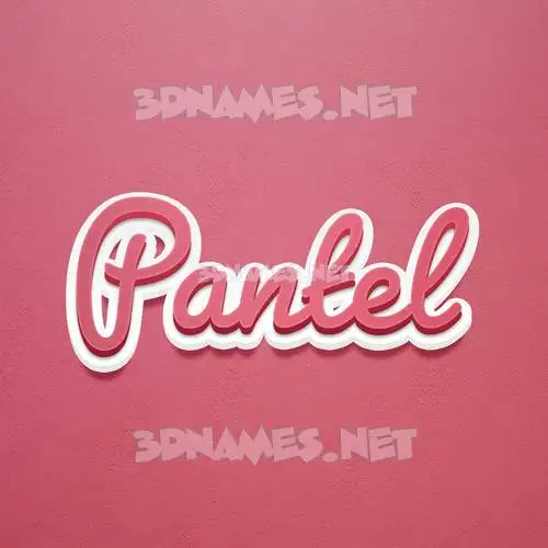 pantel in Red Scribble style - 3D name wallpaper pantel in Red Scribble style - 3D name wallpaper