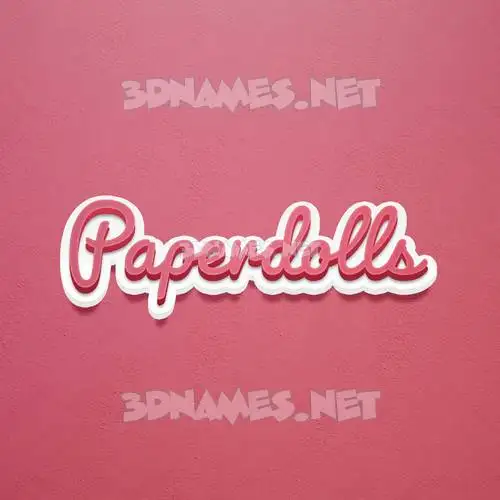 paperdolls in Red Scribble style - 3D name wallpaper paperdolls in Red Scribble style - 3D name wallpaper