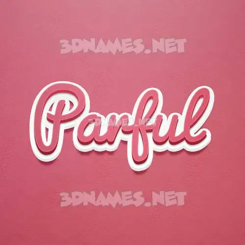 parful in Red Scribble style - 3D name wallpaper parful in Red Scribble style - 3D name wallpaper