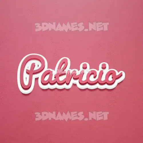 patricio in Red Scribble style - 3D name wallpaper
