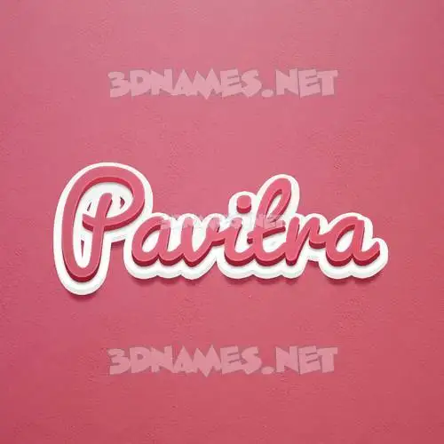 pavitra in Red Scribble style - 3D name wallpaper