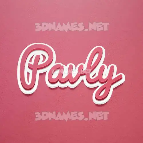 pavly in Red Scribble style - 3D name wallpaper