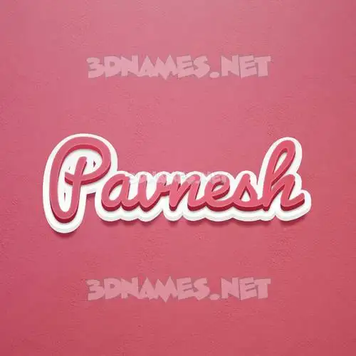 pavnesh in Red Scribble style - 3D name wallpaper