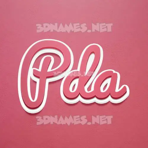 pda in Red Scribble style - 3D name wallpaper pda in Red Scribble style - 3D name wallpaper