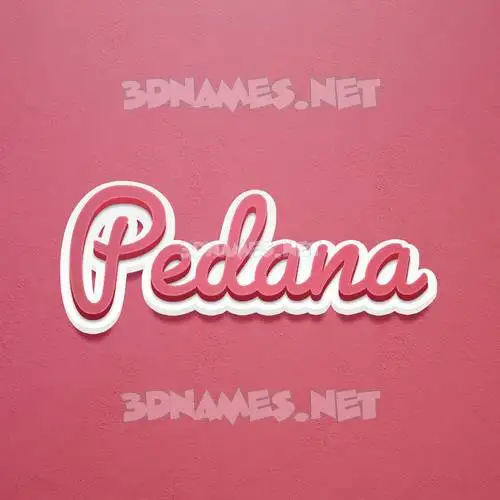 pedana in Red Scribble style - 3D name wallpaper