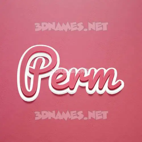 perm in Red Scribble style - 3D name wallpaper perm in Red Scribble style - 3D name wallpaper