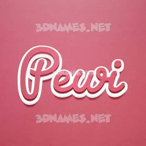 pewi in Red Scribble style - 3D name wallpaper