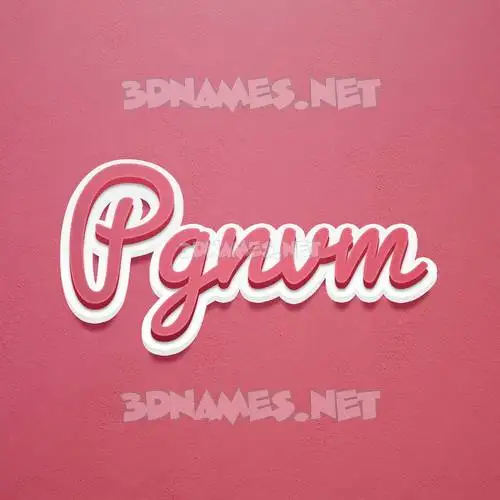 pgnvm in Red Scribble style - 3D name wallpaper