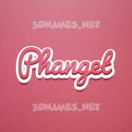 phanget in Red Scribble style - 3D name wallpaper