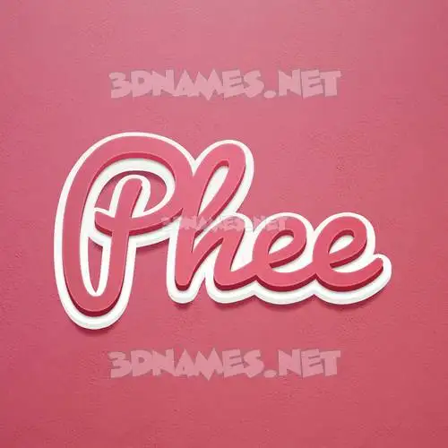 phee in Red Scribble style - 3D name wallpaper