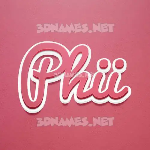 phii in Red Scribble style - 3D name wallpaper phii in Red Scribble style - 3D name wallpaper