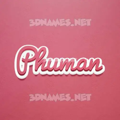 phuman in Red Scribble style - 3D name wallpaper phuman in Red Scribble style - 3D name wallpaper