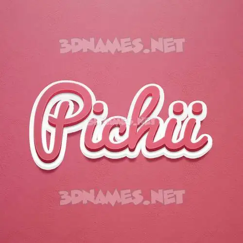 pichii in Red Scribble style - 3D name wallpaper pichii in Red Scribble style - 3D name wallpaper