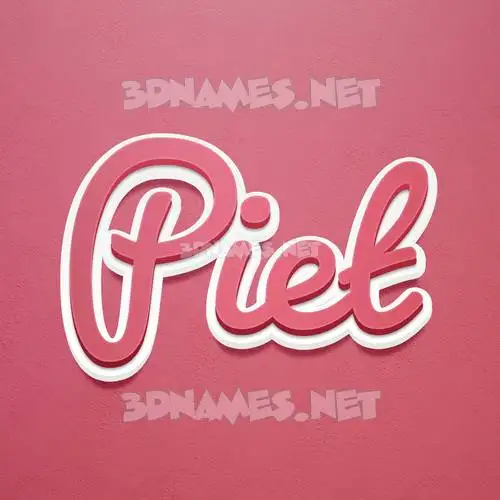 piet in Red Scribble style - 3D name wallpaper