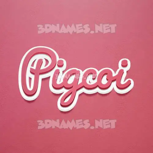 pigcoi in Red Scribble style - 3D name wallpaper pigcoi in Red Scribble style - 3D name wallpaper