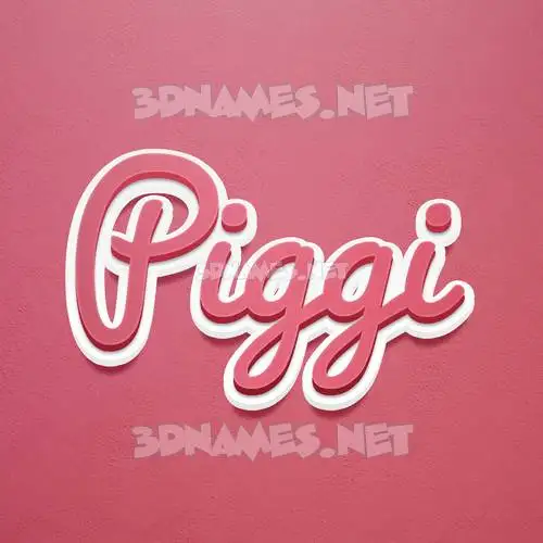 piggi in Red Scribble style - 3D name wallpaper piggi in Red Scribble style - 3D name wallpaper