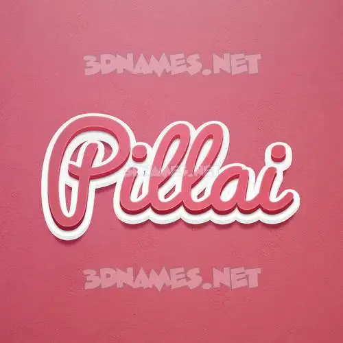 pillai in Red Scribble style - 3D name wallpaper pillai in Red Scribble style - 3D name wallpaper