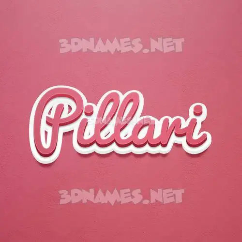 pillari in Red Scribble style - 3D name wallpaper pillari in Red Scribble style - 3D name wallpaper
