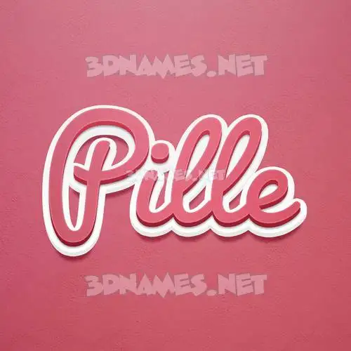 pille in Red Scribble style - 3D name wallpaper pille in Red Scribble style - 3D name wallpaper