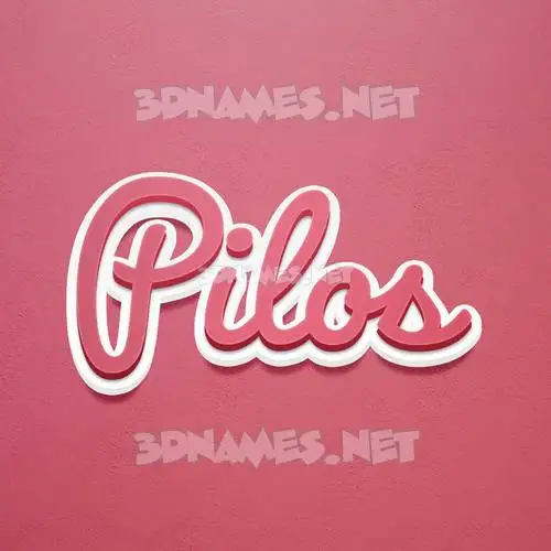 pilos in Red Scribble style - 3D name wallpaper pilos in Red Scribble style - 3D name wallpaper