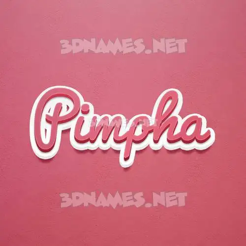 pimpha in Red Scribble style - 3D name wallpaper