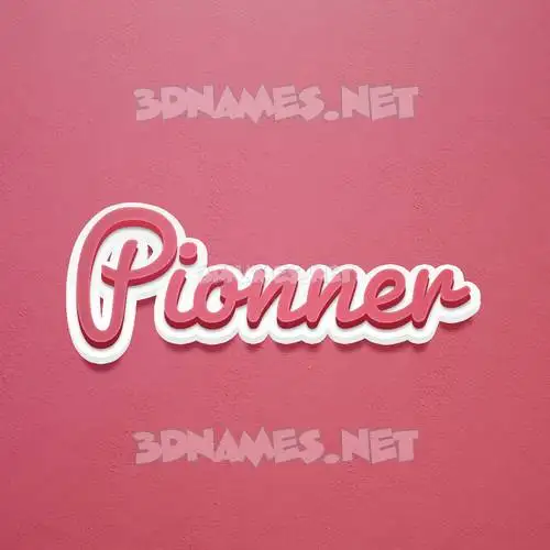 pionner in Red Scribble style - 3D name wallpaper pionner in Red Scribble style - 3D name wallpaper