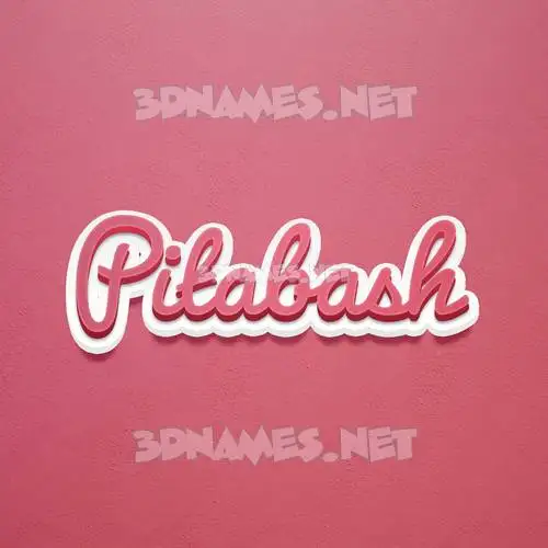 pitabash in Red Scribble style - 3D name wallpaper pitabash in Red Scribble style - 3D name wallpaper