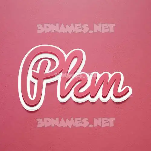pkm in Red Scribble style - 3D name wallpaper