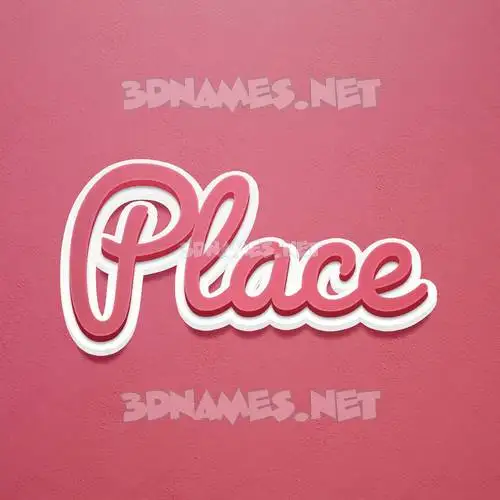 place in Red Scribble style - 3D name wallpaper place in Red Scribble style - 3D name wallpaper